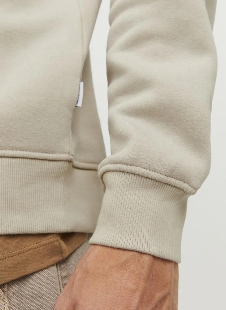 JACK & JONES  Solid Crew Neck Regular Fit Sweatshirt for Men | Best Price UAE